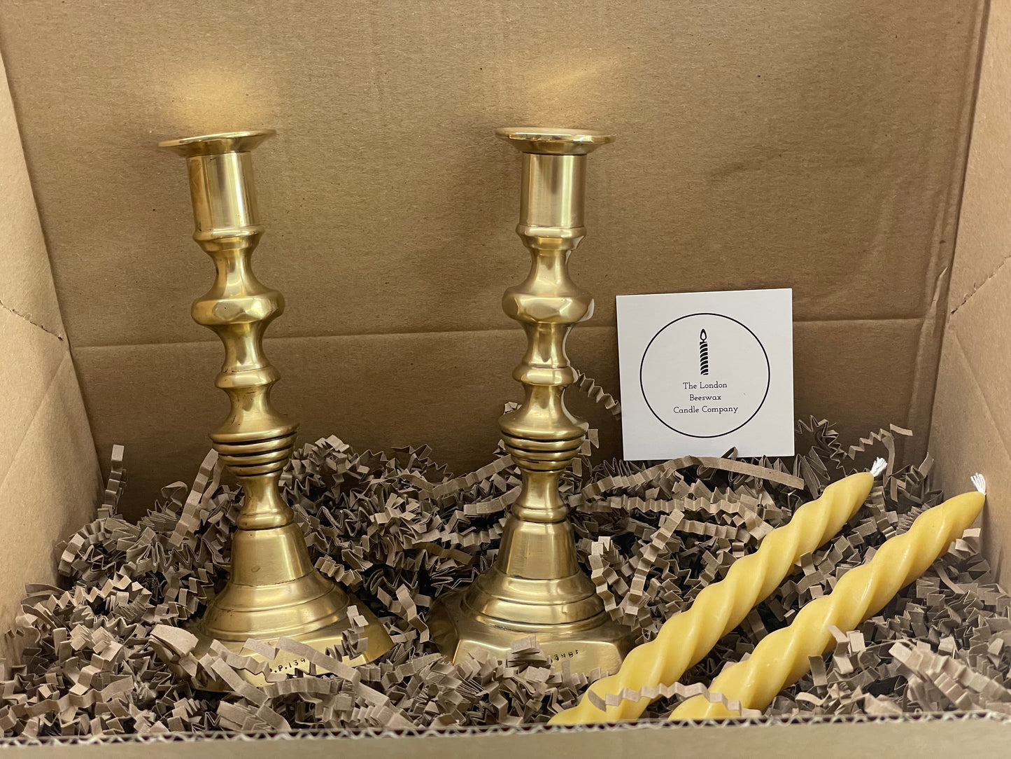 Beautiful pair of petite vintage brass candlesticks with square base. Classic Victorian beehive diamond style. Solid brass candlesticks 18cm. Candle gift