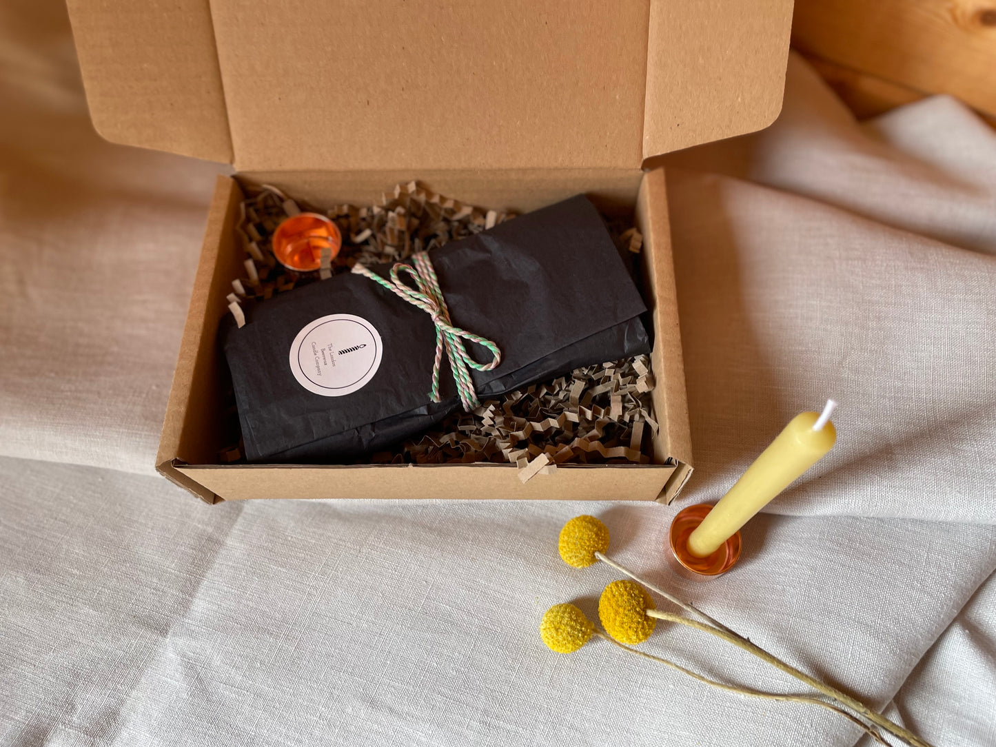 Relax and unwind pure beeswax candle gift set.  6 beeswax candles with solid copper holder. Pure beeswax meditation candles. Calming and relaxing candle set. Candles made from 100% pure beeswax sourced from small-scale London beekeepers. Friendship gift