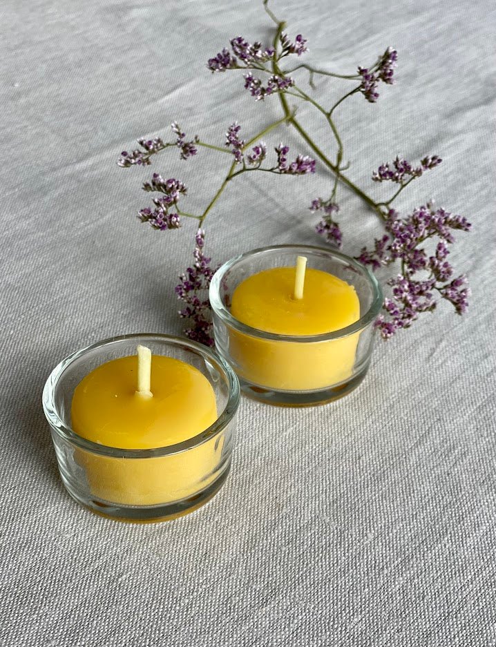 Pure beeswax refillable tealights, Sustainable candles, Zero waste refills, Candles made from 100% pure beeswax sourced from small-scale London beekeepers