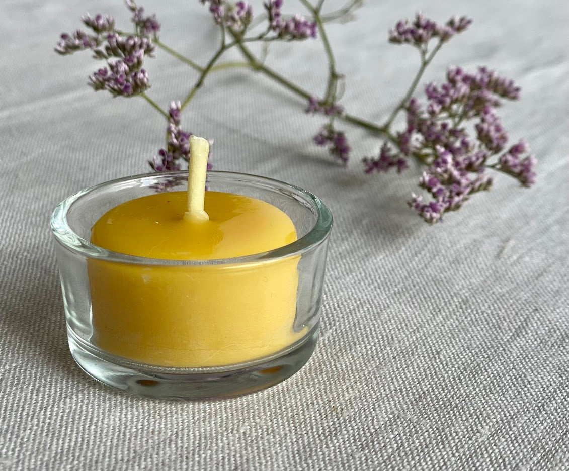 Pure beeswax refillable tealights, Sustainable candles, Zero waste refills, Candles made from 100% pure beeswax sourced from small-scale London beekeepers
