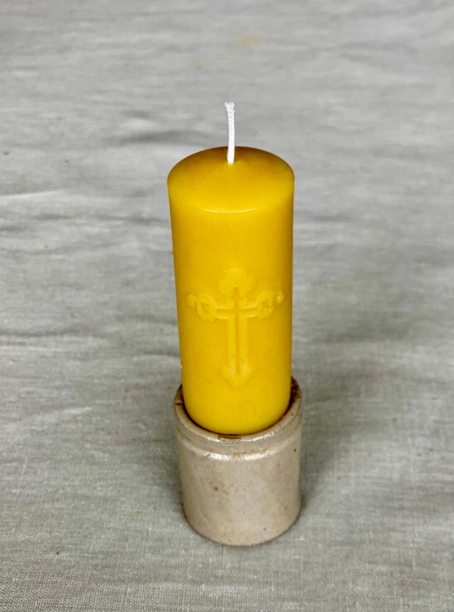 Set of 2 pure beeswax Orthodox Church pillar candles, Religious candle, Memorial candle, Meditation candle, Candles made from 100% pure beeswax sourced from small-scale London beekeepers