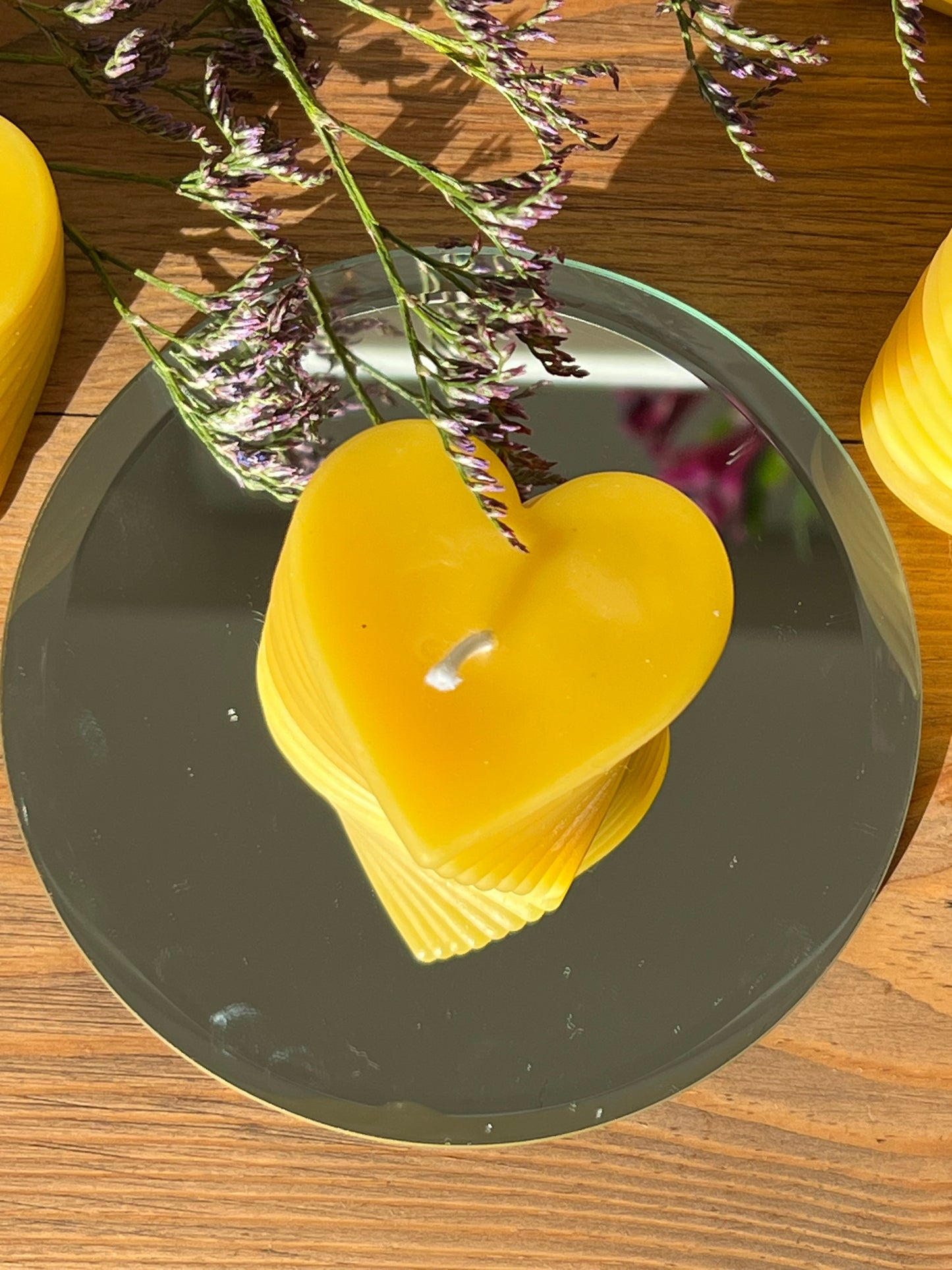 Pure Beeswax Heart Candle – Handcrafted London Beeswax, Natural Organic Candle, Valentine’s Day Gift, Mother’s Day Gift, Sustainable Bee-Friendly Candle, Romantic Home Decor