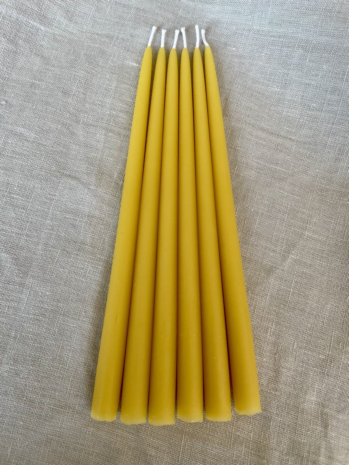 NEW Hand-Poured Pure Beeswax 6 Taper Candles – Designed for the iconic STOFF Nagel candle holder, Long burning and Non-drip tapers, Eco-friendly,  Natural candles, Candles made from 100% pure beeswax sourced from small-scale London beekeepers