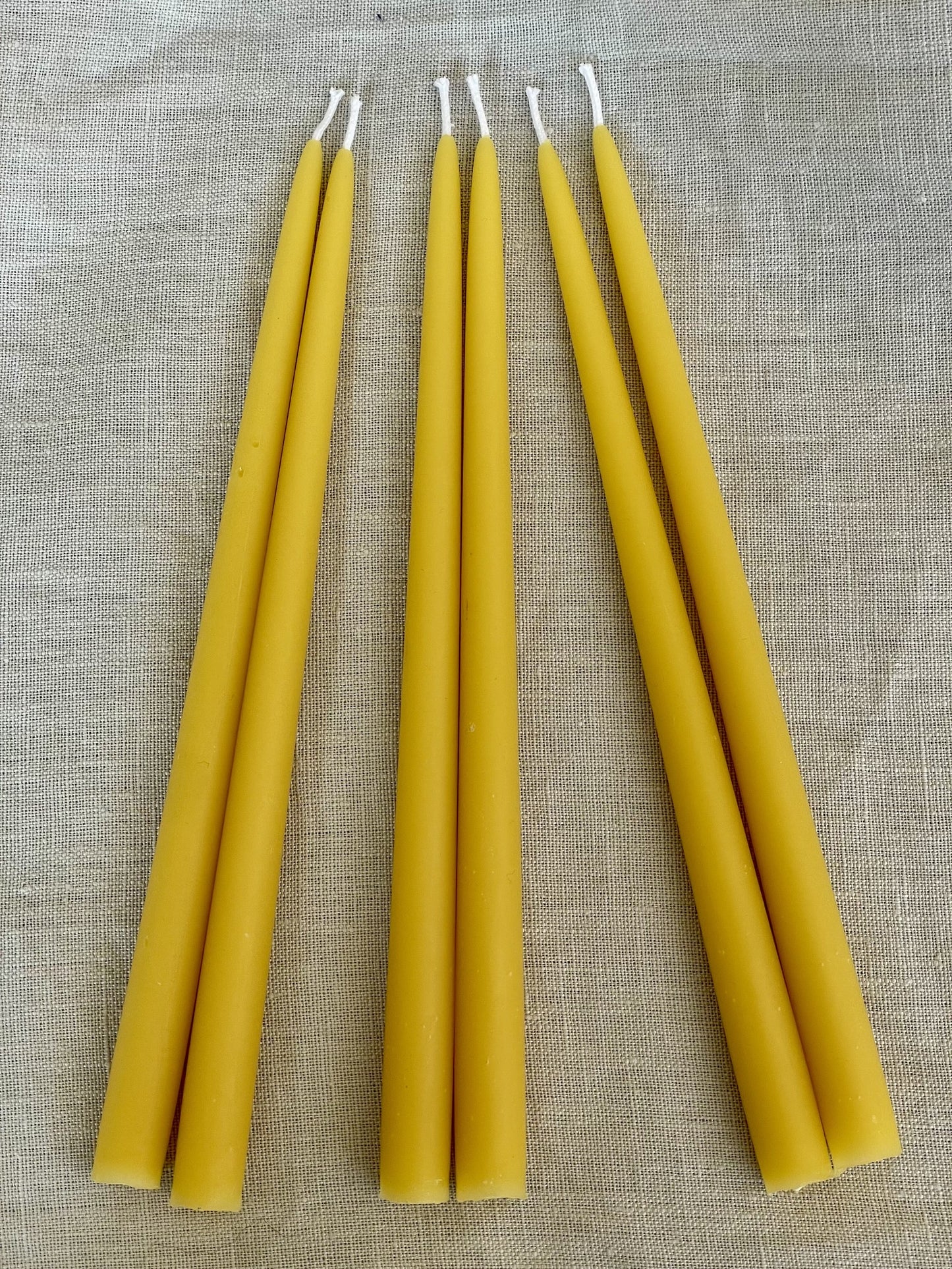 NEW Hand-Poured Pure Beeswax 6 Taper Candles – Designed for the iconic STOFF Nagel candle holder, Long burning and Non-drip tapers, Eco-friendly,  Natural candles, Candles made from 100% pure beeswax sourced from small-scale London beekeepers