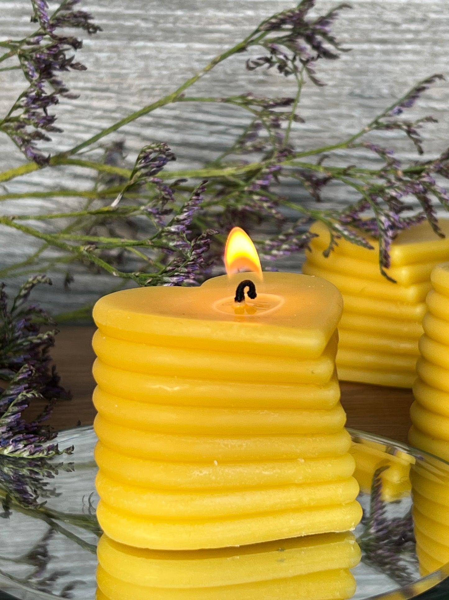 Pure Beeswax Heart Candle – Handcrafted London Beeswax, Natural Organic Candle, Valentine’s Day Gift, Mother’s Day Gift, Sustainable Bee-Friendly Candle, Romantic Home Decor