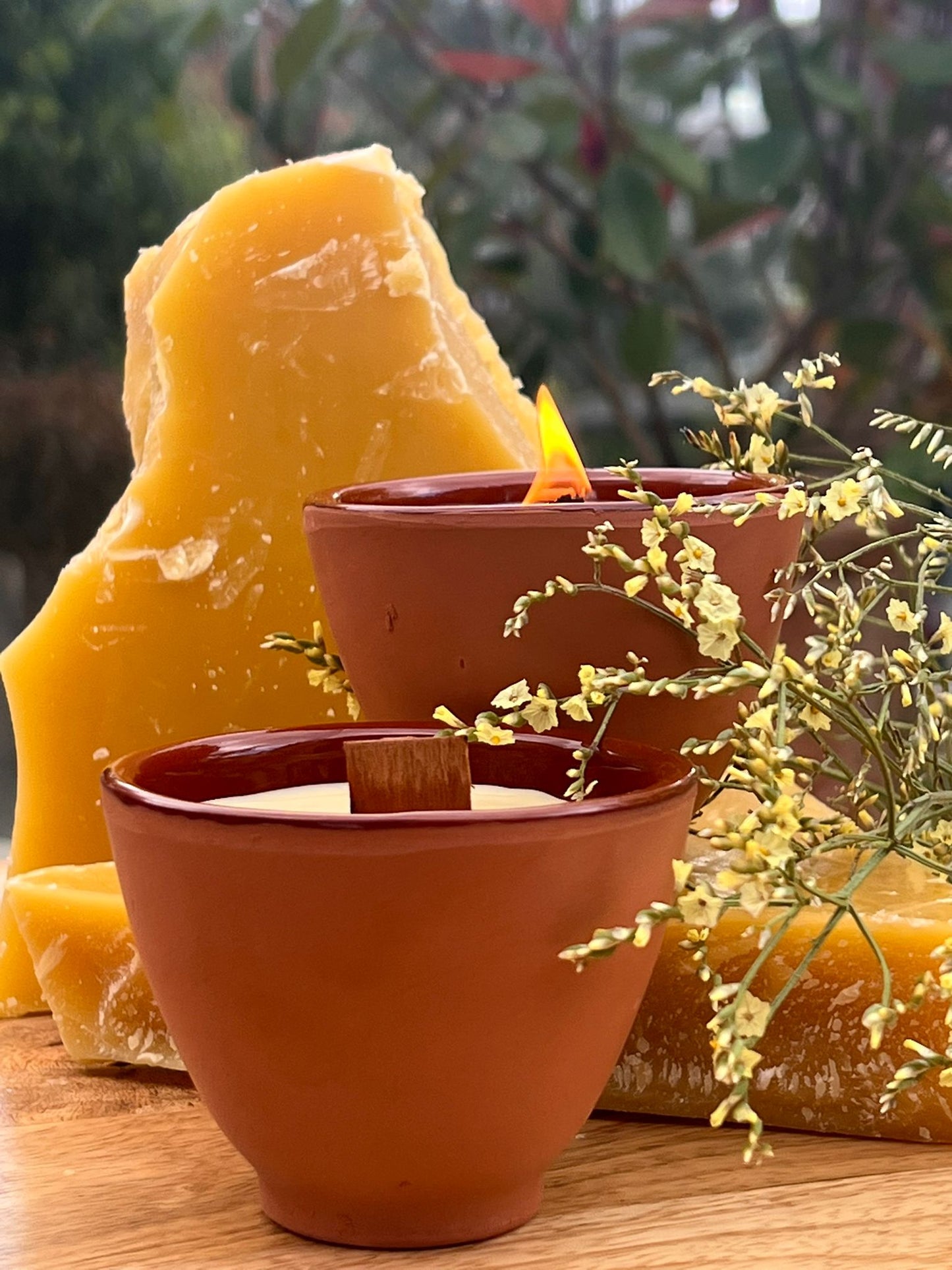 NEW! The London Beeswax Citronella Garden Terracotta Candle, Organic essential oils scented candle, Eco-friendly garden candle, Hand poured, Outdoor patio candle, Wedding garden reception