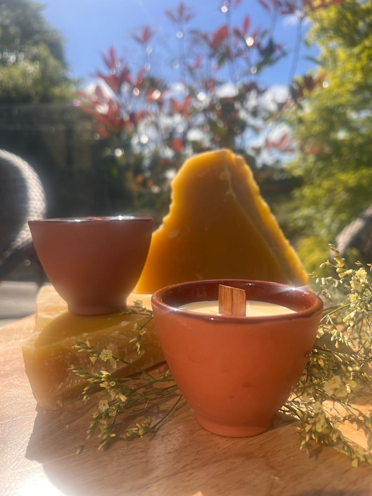 NEW! The London Beeswax Citronella Garden Terracotta Candle, Organic essential oils scented candle, Eco-friendly garden candle, Hand poured, Outdoor patio candle, Wedding garden reception