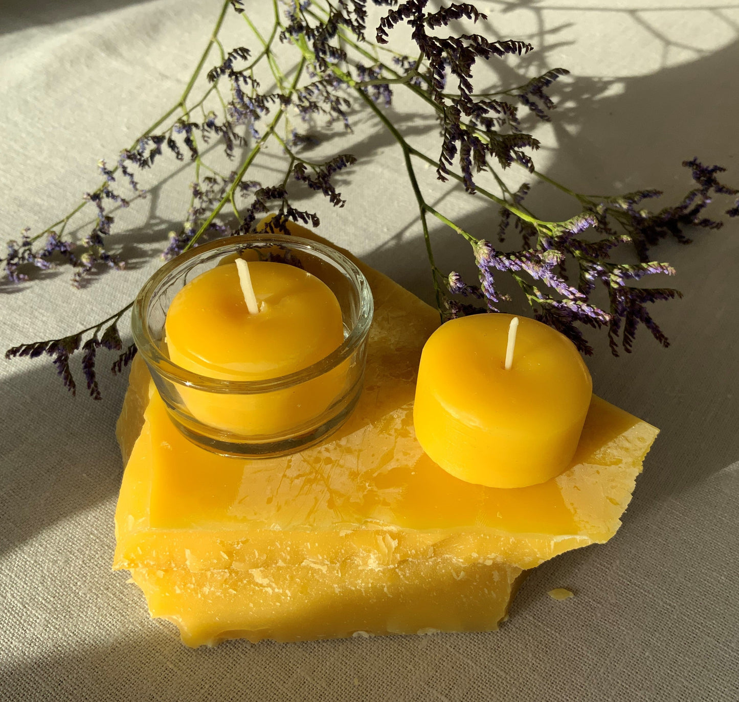 Pure beeswax refillable tealights, Sustainable candles, Zero waste refills, Candles made from 100% pure beeswax sourced from small-scale London beekeepers